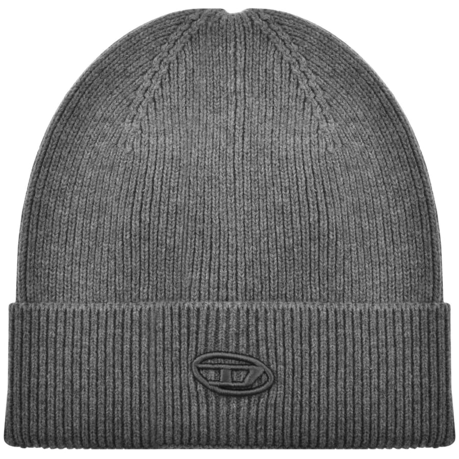 Diesel K Coder Fully Beanie Hat Grey | Mainline Menswear gb